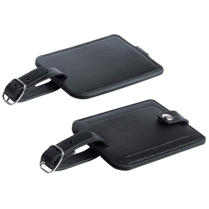 Z_جوده وثقه Luggage Bag Tags Leather Travel ID Labels Suitcase Name Tags with Snap - Set of 4 - Image 4